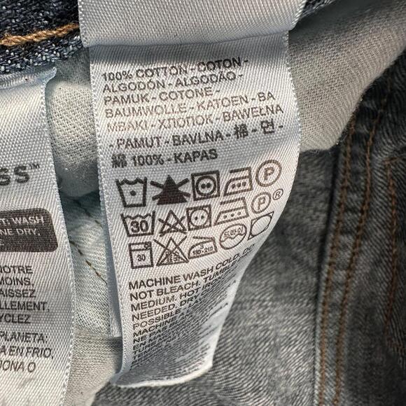 Levis 527 Jeans Mens 32x30 Dark Wash Whiskered Relaxed Bootcut Red Tab Modern - Picture 5 of 8